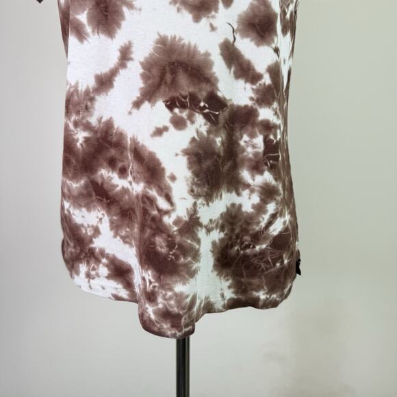 Prana Brown Tie Dye T Shirt Women's Medium Short Sleeve Western Boho Festival - Picture 4 of 12